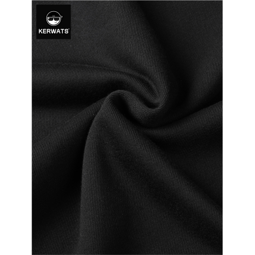 KERWATS秋冬2025新款個性字母胸花圓領簡約打底衫大碼寬松衛衣男