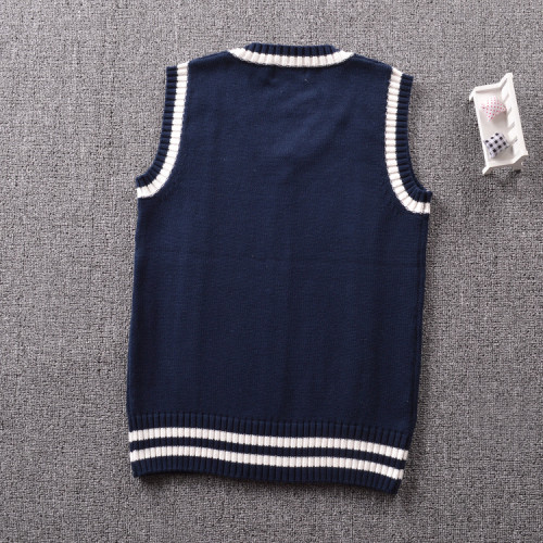 純棉線毛衣女V領男女麻花背心馬甲針織衫打底衫套頭上衣內搭