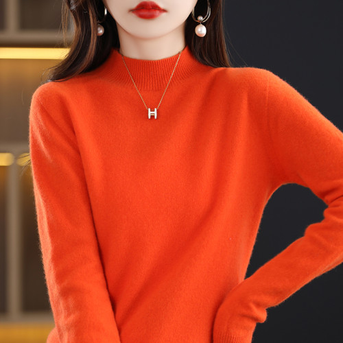 加厚半高領羊毛衫女100 純羊毛針織打底衫寬松秋冬季洋氣羊絨毛衣