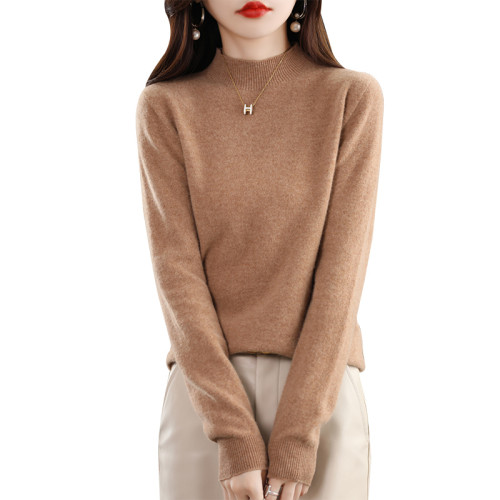 加厚半高領羊毛衫女100 純羊毛針織打底衫寬松秋冬季洋氣羊絨毛衣