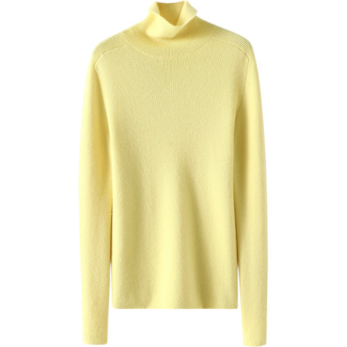 啓超滿庭花開色~高領羊絨衫女套頭修身純羊絨毛衣針織打底衫秋冬