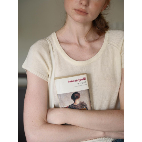 “光合作用”春夏薄打底衫6%羊毛柔軟輕盈短袖針織小衫女