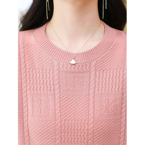 恒源祥彩羊羊毛衫女薄款春秋上衣長袖針織衫女2024新款圓領打底衫