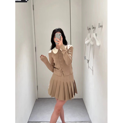 原C萊賽爾+綿羊毛！娃娃領針織衫女2025秋冬熟女風長袖打底衫毛衣