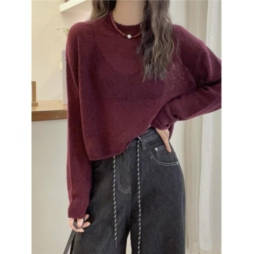 奧萊折釦復古襍線山羊絨針織衫女歐洲站早秋歐貨女裝薄款打底衫潮