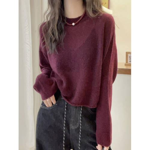 奧萊折釦復古襍線山羊絨針織衫女歐洲站早秋歐貨女裝薄款打底衫潮