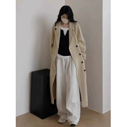 拉夏貝爾假兩件針織打底衫女2024秋季新款設計感內搭毛衣長袖上衣