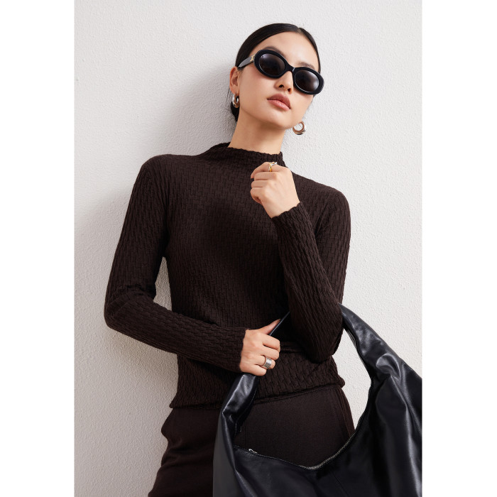 暢點徐ChangDX 魔術拉彈 會跳舞的打底衫 半高領精紡羊毛針織衫 暢點徐ChangDX 魔術拉彈 會跳舞的打底衫 半高領精紡羊毛針織衫