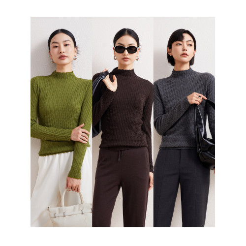 暢點徐ChangDX 魔術拉彈 會跳舞的打底衫 半高領精紡羊毛針織衫 暢點徐ChangDX 魔術拉彈 會跳舞的打底衫 半高領精紡羊毛針織衫