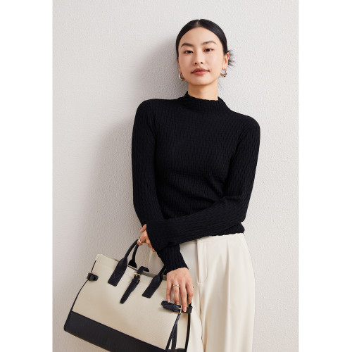 暢點徐ChangDX 魔術拉彈 會跳舞的打底衫 半高領精紡羊毛針織衫 暢點徐ChangDX 魔術拉彈 會跳舞的打底衫 半高領精紡羊毛針織衫