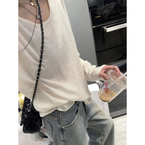 2025春季好物溫柔薄透的含羊毛打底衫 3色囤簡約上衣女 2025春季好物溫柔薄透的含羊毛打底衫 3色囤簡約上衣女