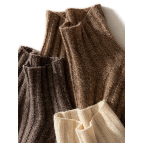 新款高領羊絨衫女短款套頭毛衣純色羊毛針織打底衫秋冬