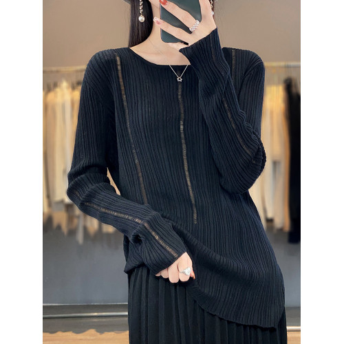 一字領顯瘦打底衫女2025新款春秋款內搭洋氣大碼女裝秋冬針織毛衣