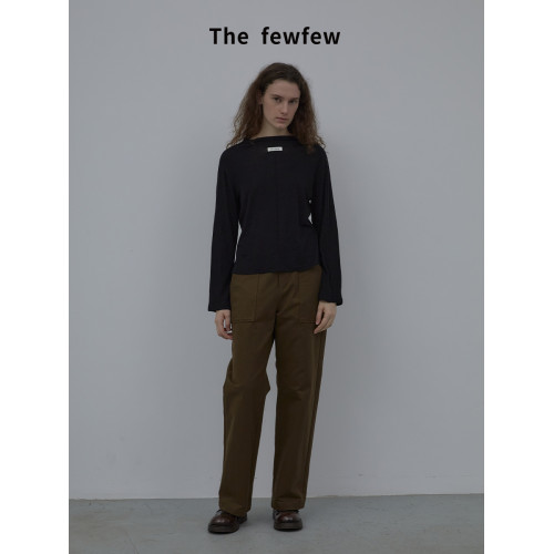 The fewfew 羊毛混紡細膩親膚半高領兩色針織上衣打底衫