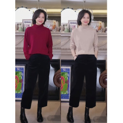 我是摩羯 半熟戀人 100s初剪精紡羊毛德國敭子紗半高領針織打底衫