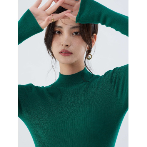 IULV●無壓感毛衣 無縫一體成型美利奴羊毛衫 18針精紡超細打底衫