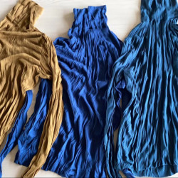 素樸布衣 古蘭木原創無折618229百搭復古套頭堆堆領壓褶打底衫女