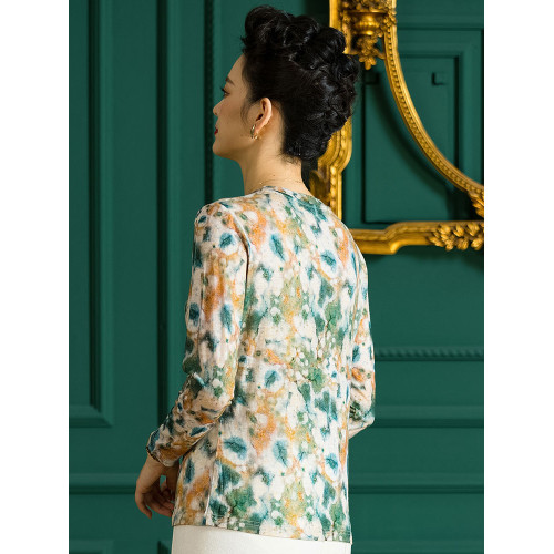 旺秋美麗諾精紡超細100純羊毛衫女士薄款圓領套頭內搭針織打底衫