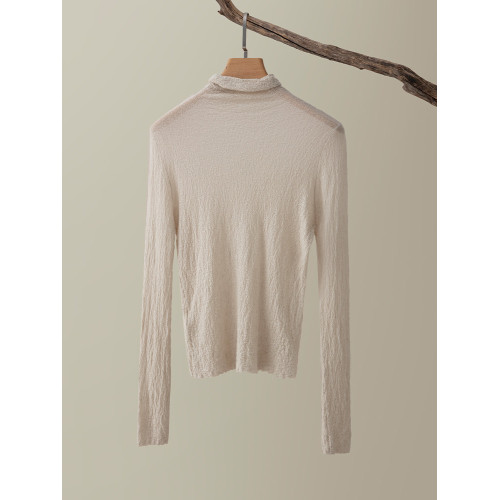 妙演心空妙演心空羊毛堆領均碼柔軟親膚百搭打底衫