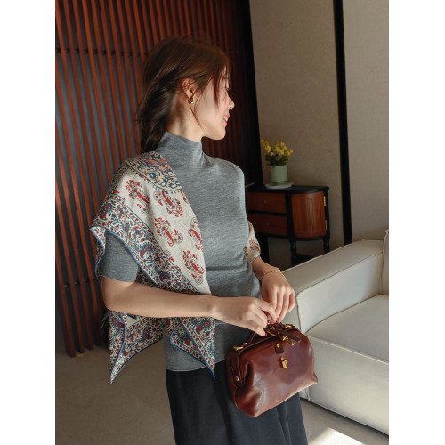 5色氣質上衣!!120s無縫超細羊毛針織衫,超絕的中袖高領打底衫 5色氣質上衣!!120s無縫超細羊毛針織衫,超絕的中袖高領打底衫