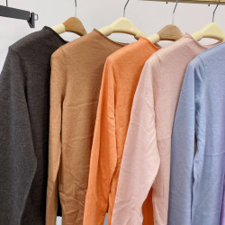 特！18針！超舒服！超薄！精紡羊絨卷邊打底衫羊絨內衣級別