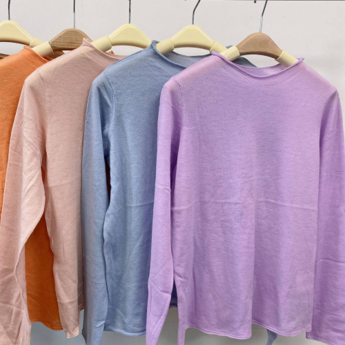 特！18針！超舒服！超薄！精紡羊絨卷邊打底衫羊絨內衣級別