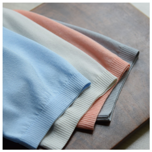 90支chao細 桑蠶絲涼感女短袖夏季針織衫薄上衣打底衫套頭圓領T恤