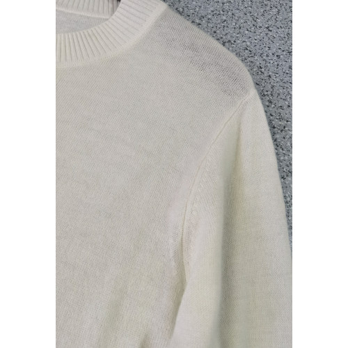 100%綿羊毛品牌純羊毛衫女士冬季羊毛針織打底衫圓領休閒保暖毛衣