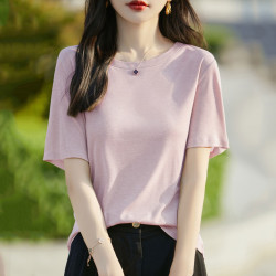 「精品款」夏季萊賽爾經圓領短袖  【人手】夏天溫暖的面膜衫