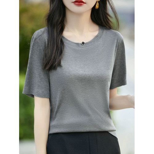 「精品款」夏季萊賽爾經圓領短袖  【人手】夏天溫暖的面膜衫