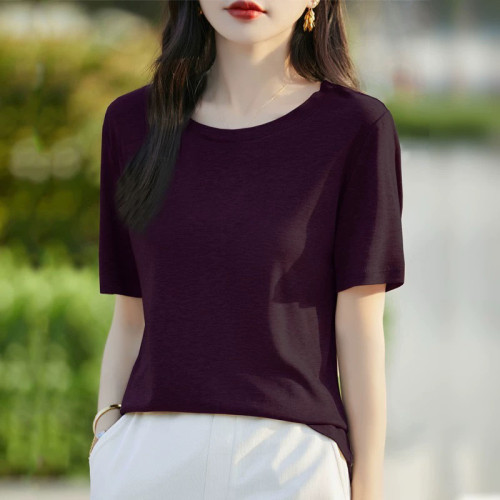 「精品款」夏季萊賽爾經圓領短袖  【人手】夏天溫暖的面膜衫