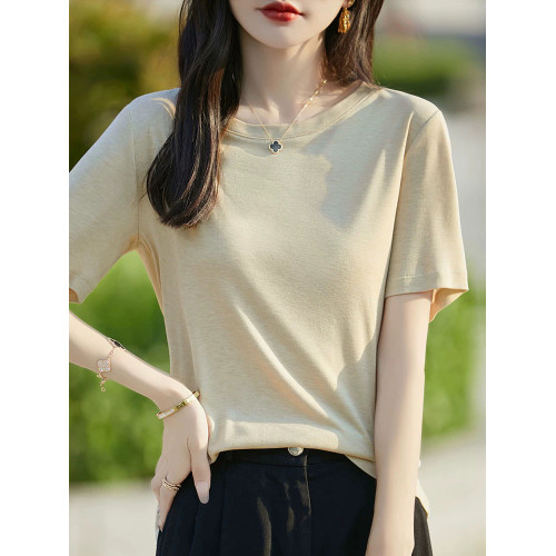 「精品款」夏季萊賽爾經圓領短袖  【人手】夏天溫暖的面膜衫