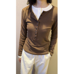 官方授權 KAJO 設計師品牌秋冬新品牛奶蛋白養膚亨利打底衫 112