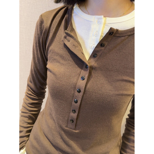 官方授權 KAJO 設計師品牌秋冬新品牛奶蛋白養膚亨利打底衫 112