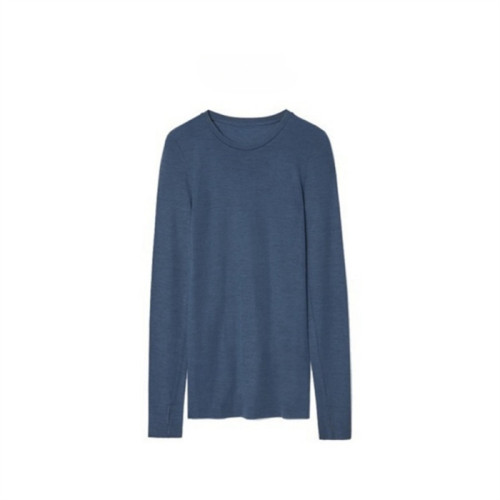 原單折釦女裝 修身版型長袖指孔羊毛打底衫薄內搭上衣0989043031