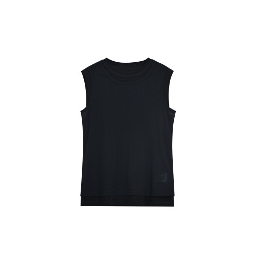 ROOLRREN 2024SS 街頭假兩件純棉打底坎肩背心