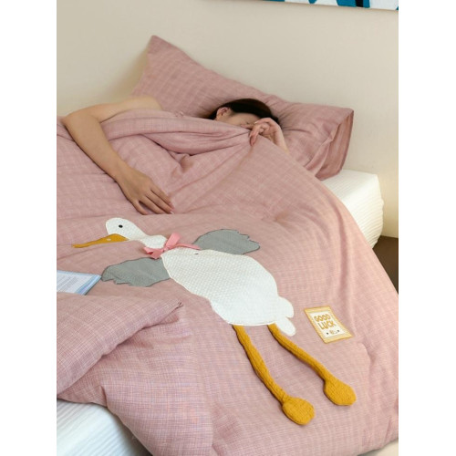 babyhouse立體貼布綉全棉雙層紗兒童被子被芯冬被2025新款春秋被