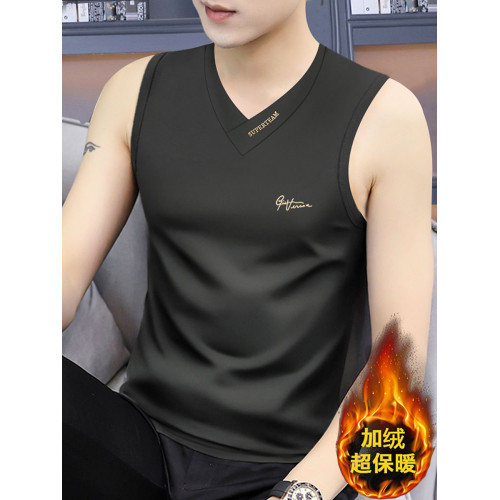 男款潮流莫代爾背心春夏修身運動跨欄外穿無袖T恤V領打底汗衫潮牌