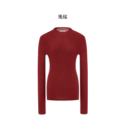 幾樣GEIJOENG日本彈力針織卷邊半高領修身針織打底衫J24AT3337