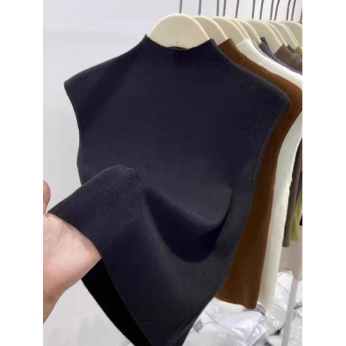 2025新款韓版修身顯瘦半高領針織衫女內搭打底衫無袖背心上衣外穿