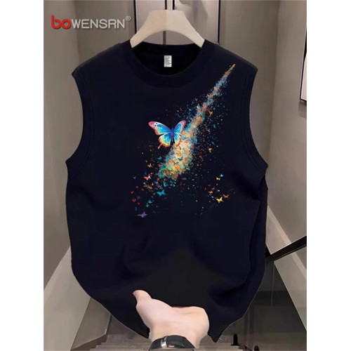 潮牌美式背心男士無袖t恤2025新款夏季純棉運動休閒坎肩上衣男款