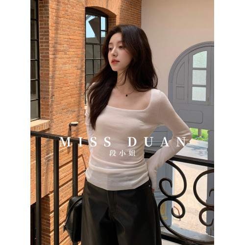 買三免二秋冬爆款內搭精紡100全羊毛顯瘦無縫一體打底衫針織衫女