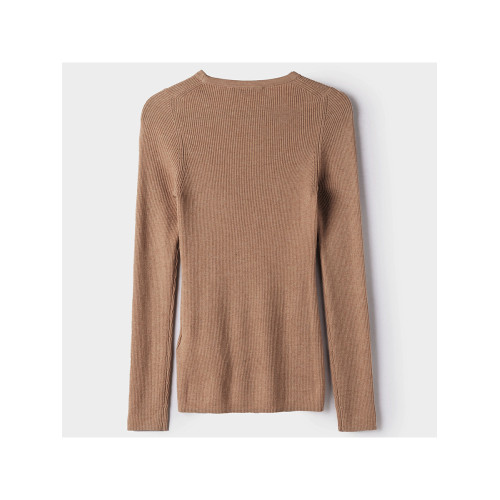 爆美！客供！精細高級羊絨衫基礎款針織打底衫女圓領修身純色顯瘦