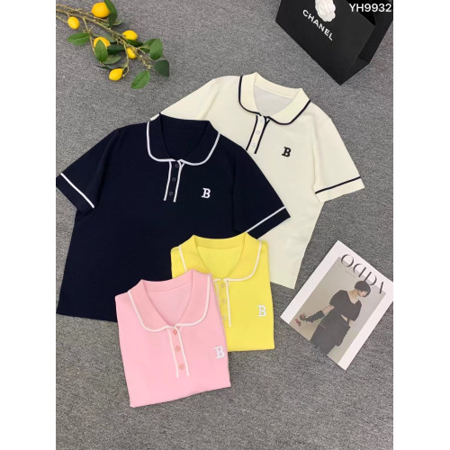 O歐洲站2025春夏新款翻領針織衫女修身顯瘦洋氣百搭打底衫上衣