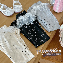 童裝嬰兒裝親子裝褲子HS62068蕾絲印花打底褲