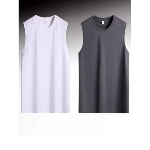 高級純棉背心男士夏季薄款2025新款健身運動外穿坎肩無袖T恤男款