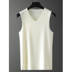 秋冬季羽毛蛋白德絨無痕貼身保暖背心男士磨毛加厚坎肩打底衫內衣