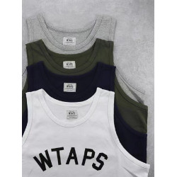 22SS WTAPS夏季日系餘文樂寬松休閒印花打底背心健身運動汗衫