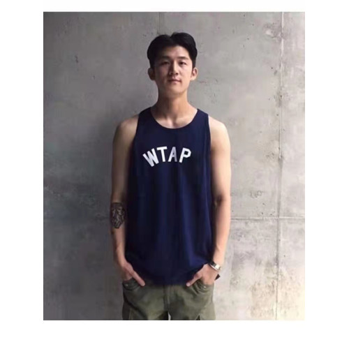 22SS WTAPS夏季日系餘文樂寬松休閒印花打底背心健身運動汗衫