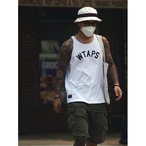 22SS WTAPS夏季日系餘文樂寬松休閒印花打底背心健身運動汗衫